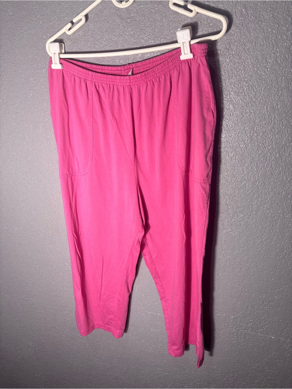Women’s Pink Elastic-Waist Casual Pants